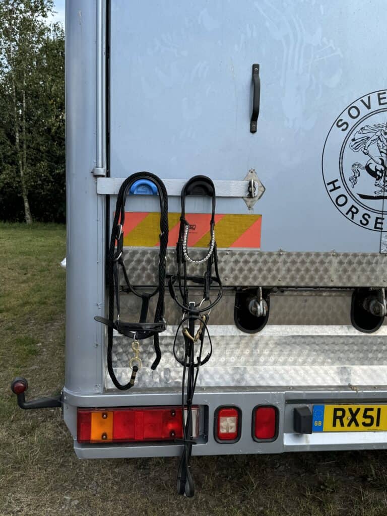 equihook on horse box - magnetic bridle hook